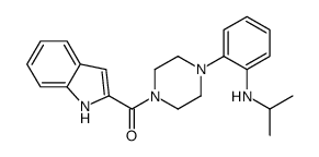 1H-indol-2-yl-[4-[2-(propan-2-ylamino)phenyl]piperazin-1-yl]methanone Structure