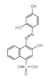 1-Naphthalenesulfonicacid, 4-[2-(2,4-dihydroxyphenyl)diazenyl]-3-hydroxy-结构式