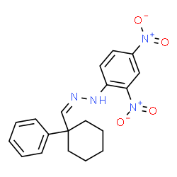 1-Phenylcyclohexanecarbaldehyde 2,4-dinitrophenyl hydrazone structure