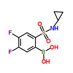 [2-(Cyclopropylsulfamoyl)-4,5-difluorophenyl]boronic acid Structure