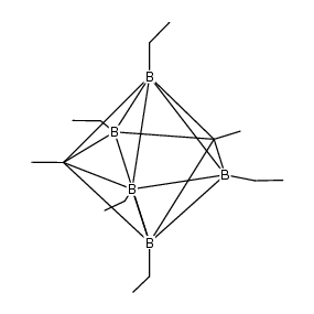 2,4-dimethyl-1,3,5,6,7-pentaethyl-2,4-dicarba-closo-heptaborane(7)结构式