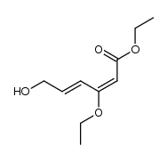 ethyl (2E,4E)-3-ethoxy-6-hydroxylhexa-2,4-dienoate结构式