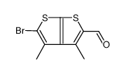 5-溴-3,4-二甲基噻吩基[2,3-b]噻吩-2-甲醛结构式