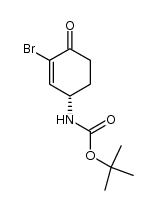 (S)-tert-butyl (3-bromo-4-oxocyclohex-2-en-1-yl)carbamate Structure