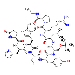 (Des-Gly10,D-His2,D-Ser(tBu)6,Pro-NHEt9)-LHRH acetate salt Structure