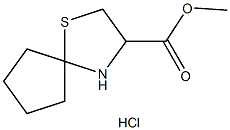 methyl 1-thia-4-azaspiro[4.4]nonane-3-carboxylate hydrochloride structure