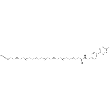 Methyltetrazine-amido-PEG7-azide结构式