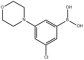 3-Chloro-5-morpholinophenylboronic acid结构式