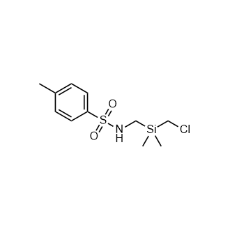 (((Chloromethyl)dimethylsilyl)methyl)-4-methylbenzenesulfonamide Structure