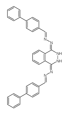 [1,1'-Biphenyl]-4-carboxaldehyde,2-[4-[2-([1,1'-biphenyl]-4-ylmethylene)hydrazinyl]-1-phthalazinyl]hydrazone structure