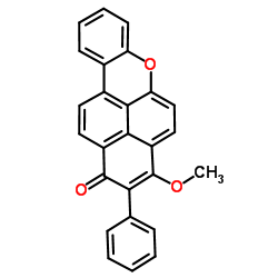 3-methoxy-2-phenyl-1H-naphtho[2,1,8-mna]xanthen-1-one结构式