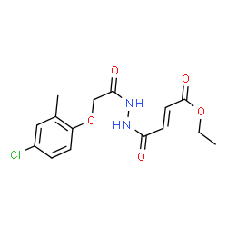 ethyl (2E)-4-{2-[(4-chloro-2-methylphenoxy)acetyl]hydrazinyl}-4-oxobut-2-enoate结构式