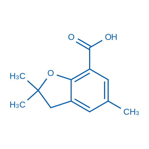 2,2,5-trimethyl-3H-1-benzofuran-7-carboxylic acid structure