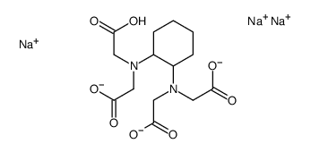 Glycine, N,N-1,2-cyclohexanediylbisN-(carboxymethyl)-, trisodium salt结构式