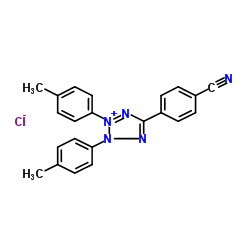 2,3-双(4-甲苯基)-5-(4-氰苯基)氯化四氮唑结构式
