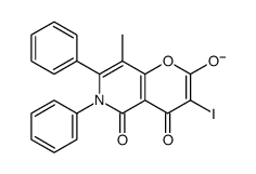 3-iodo-8-methyl-4,5-dioxo-6,7-diphenylpyrano[3,2-c]pyridin-2-olate Structure