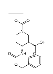 4-BENZYLOXYCARBONYLAMINO-PIPERIDINE-1,3-DICARBOXYLIC ACID 1-TERT-BUTYL ESTER结构式