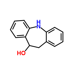 10,11-二氢-5H-二苯并[b,f]氮杂卓-10-醇结构式