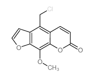 7H-Furo[3,2-g][1]benzopyran-7-one, 4-(chloromethyl)-9-methoxy- structure