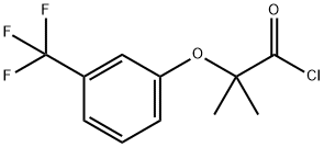 2-甲基-2-[3-(三氟甲基)苯氧基]丙醇基氯化物结构式