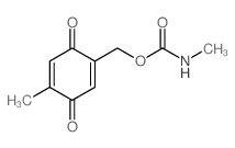 (4-methyl-3,6-dioxo-1-cyclohexa-1,4-dienyl)methyl N-methylcarbamate structure