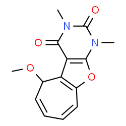 2H-Cyclohepta[4,5]furo[2,3-d]pyrimidine-2,4(3H)-dione,1,5-dihydro-5-methoxy-1,3-dimethyl- (9CI) structure