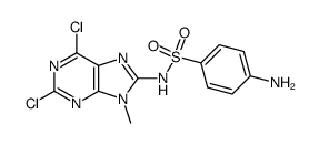 4-Amino-N-(2,6-dichloro-9-methyl-9H-purin-8-yl)benzenesulfonamide structure