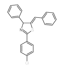 Thiazole,2-(4-chlorophenyl)-4,5-dihydro-4-phenyl-5-(phenylmethylene)- picture