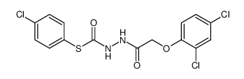 N'-[2-(2,4-Dichloro-phenoxy)-acetyl]-hydrazinecarbothioic acid S-(4-chloro-phenyl) ester Structure