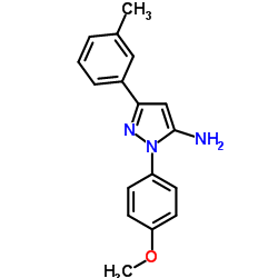 1-(4-METHOXYPHENYL)-3-M-TOLYL-1H-PYRAZOL-5-AMINE结构式