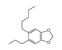 5-pentyl-6-propyl-1,3-benzodioxole结构式