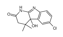 6-chloro-4a-hydroxy-4,4-dimethyl-1,3,4,4a-tetrahydro-pyrido[2,3-b]indol-2-one结构式