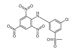 N-(3-chloro-5-methylsulfonylphenyl)-2,4,6-trinitroaniline结构式