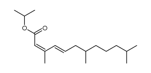 Isopropyl (2Z,4E)-3,7,11-trimethyl-2,4-dodecadienoate结构式