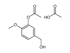 acetic acid,[5-(hydroxymethyl)-2-methoxyphenyl] acetate Structure