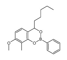 7-methoxy-8-methyl-4-pentyl-2-phenyl-4H-1,3,2-benzodioxaborinine Structure