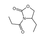 4-ethyl-3-propanoyl-1,3-oxazolidin-2-one结构式