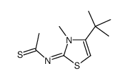 N-(4-tert-butyl-3-methyl-1,3-thiazol-2-ylidene)ethanethioamide结构式