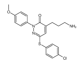 4-(3-Amino-propyl)-6-(4-chloro-phenylsulfanyl)-2-(4-methoxy-phenyl)-2H-pyridazin-3-one Structure