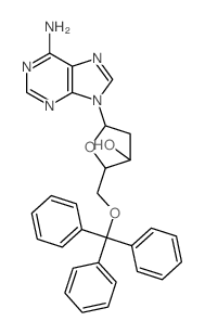 Adenosine,2'-deoxy-5-O-(triphenylmethyl)-结构式