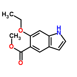 1H-Indole-5-carboxylicacid,6-ethoxy-,methylester(9CI) structure