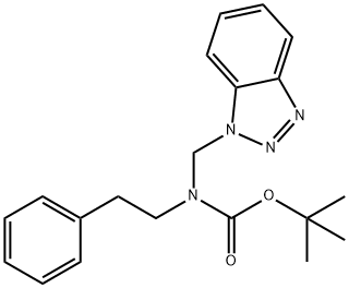 tert-Butyl N-(1H-1,2,3-benzotriazol-1-ylmethyl)-N-(2-phenylethyl)carbamate结构式