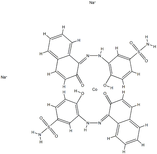 disodium bis[4-hydroxy-3-[(2-hydroxy-1-naphthyl)azo]benzenesulphonamidato(2-)]cobaltate(2-) Structure