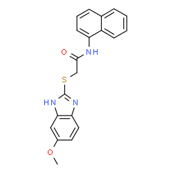 2-[(5-methoxy-1H-benzimidazol-2-yl)sulfanyl]-N-(naphthalen-1-yl)acetamide Structure