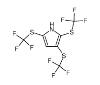 2,3,5-tris(trifluoromethylsulfanyl)-1H-pyrrole结构式