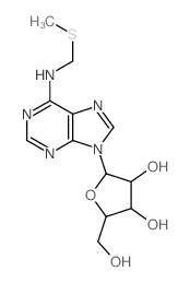 Adenosine,N-[(methylthio)methyl]- (9CI)结构式