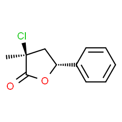 trans-3-chlorodihydro-3-methyl-5-phenylfuran-2(3H)-one结构式