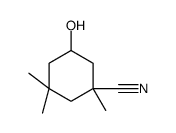 5-hydroxy-1,3,3-trimethylcyclohexane-1-carbonitrile Structure