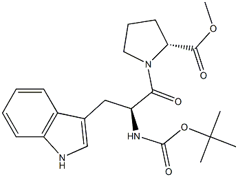 (R)-Methyl 1-((S)-2-(tert-butoxycarbonylaMino)-3-(1H-indol-3-yl)propanoyl)pyrrolidine-2-carboxylate Structure