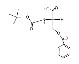 O-benzoyl-N-(tert-butoxycarbonyl)-L-serine结构式